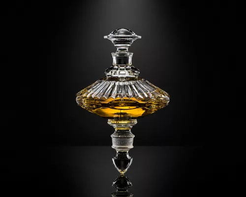 A pair of exquisite, handcrafted crystal spinning-top perfume flacons from the Henry Jacques Les Toupies collection